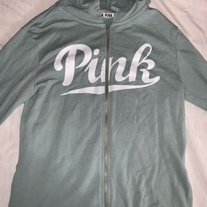 VS Pink- grey blue zip up hoodie